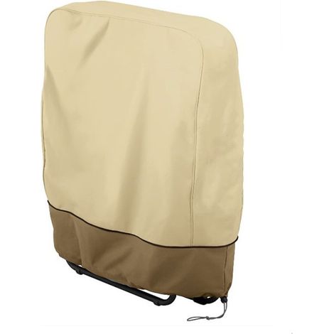 Housse De Protection Chaise Jardin - Pliante BâChe Oxford Pour Suspendue Fauteuil Relax Pliable, Coupe Vent, AntipoussièRe, Avec Sac Rangement, Beige Et Marron, 1 PièCes