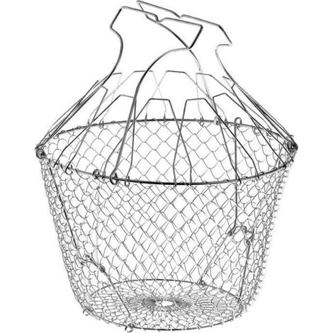 Panier à salade pliant D : 22.5 cm-inox LIA4818
