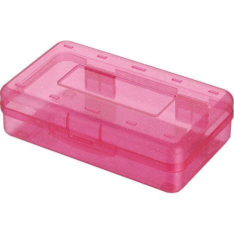 Boite A Crayons - Boite De Rangement Transparente En PP - 205 X 120 X 60 Mm - Pour Bureau Ou Ecole - Lot De 2 (1/4)