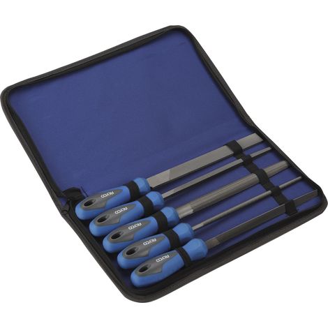 Juego 5 limas bastas 200 mm en bolsa nylon ALYCO