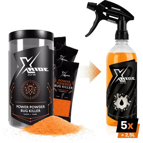 Concentrado para eliminar insectos de una motocicleta xzone BUG killer 5X500ML 2.5L 50G (1/5)