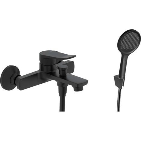 kielle Nefia - Miscelatore per vasca con accessori EcoSpare, nero opaco 10327SN94 (1/5)