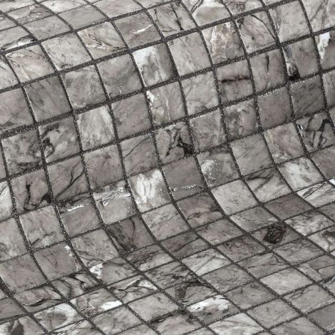 Mosaïque en pâte de verre aspect marbre gris/noir mate 2,5x2,5 cm ZEN FIOR DI BOSCO (1/3)