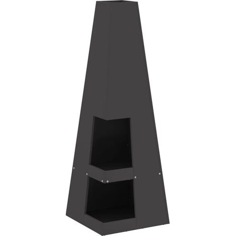 Braises noires 35 x 35 x 100 cm Acier (1/4)