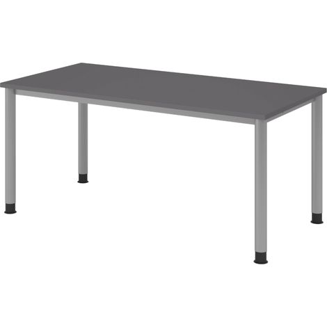 bümö Schreibtisch Serie-H Gestell: Silber Rechteck: 160 x 80 cm (1/5)