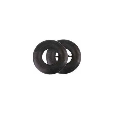 Ensemble de 2 chambres à air 4.10-4 pour diable et chariot – Caoutchouc isobutylène isoprène – Valve courbée TR87 – Taux de gonflage 30°
