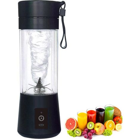 Mixeur Portable - Mixeur Personnel Rechargeable USB - Mixeur Voyage pour Jus et Smoothies - Capacité 400 ml - 150 W - 6 Lames (1/5)