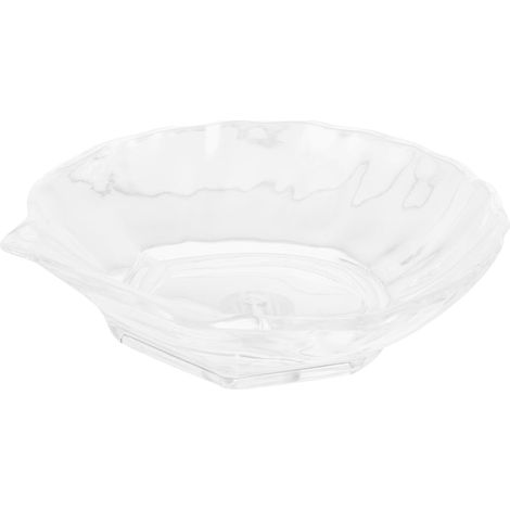 Clear Seashell Shaped Soap Dish for Bathroom Compact Acrylic (1/5)