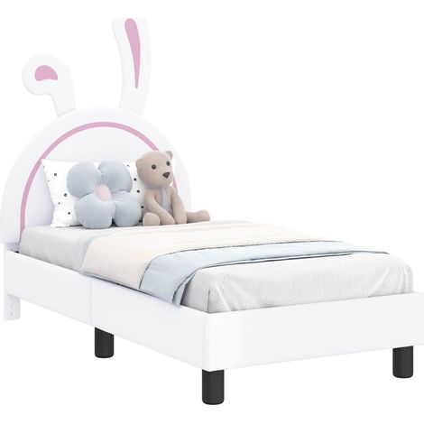 Toddler Bed Frame with Headboard White 70 x 140 cm PU vidaXL