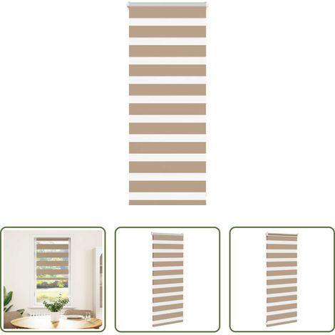 vidaXL Sonnenschutz -  Doppelrollo Sandbraun 60x100 cm Stoffbreite 55,9 cm Polyester (1/5)