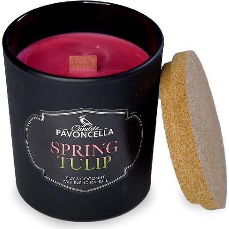 Vela de soja Tulipán de Primavera negra 135g