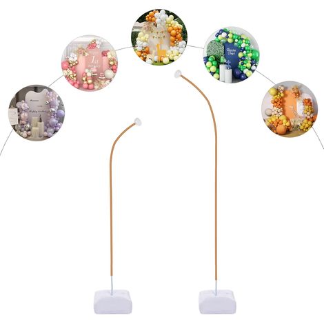 Kit Arche De Ballons 1,5 M Flexible – Support Réglable Avec Sacs D’Eau Et Pompe – Décoration Anniversaire, Mariage, Diplôme