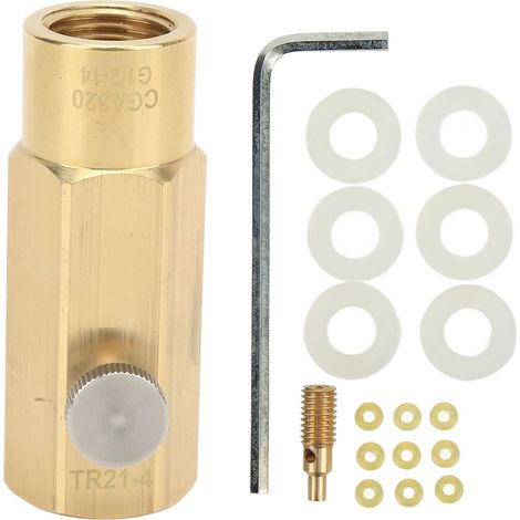 Adaptateur de recharge bouteille CO2 en laiton, compatible remplissage basse température pour réservoir de soda. (1/5)