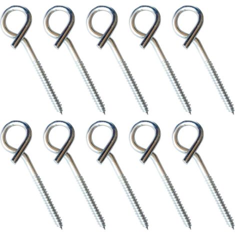 10 crochets plafond, inox, pour suspension et décoration (1/5)