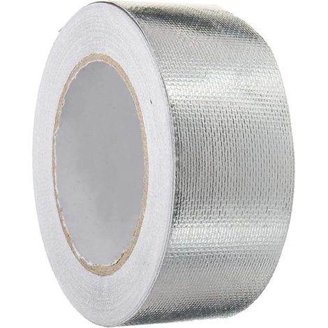 Ruban Aluminium - Renforcé Fibre Verre - Résistant Chaleur -30 À 120 °C - Pour Étanchéité Et Réparation - 5 cm x 50 m (1/5)