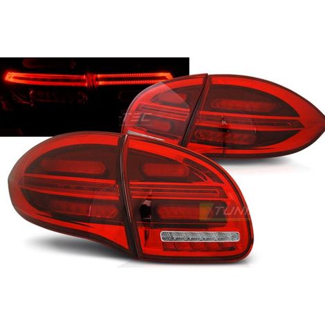 Paire de feux arriere Porsche Cayenne 10-15 FULL LED Rouge Blanc-32314117