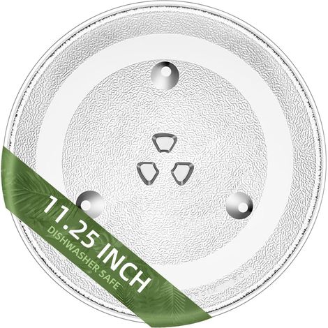 Plateau Tournant Verre - 1 Pièce - Verre Trempé - Rotation Uniforme - Micro-ondes 29cm - Transparent (1/5)