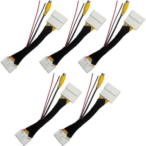 5 adaptadores de cable RCA de 28 pines para cámara de marcha atrás de coche para CX-5, Demio, Axela Roadster, MX-5 y Miata (modelos 2, 3 y 6). (1/5)