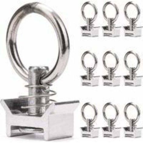 10 x Single pins with ring, 1000 kg capacity, aircraft tie-down pins for aircraft tie-down rails, anchor pin with ring (1/4)