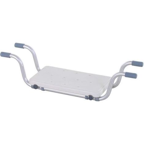 Siège de Baignoire - siège de Bain Suspendu réglable - Tabouret de Salle de Bain - dim 71-81L x 22l x 18H cm - alu HDPE Blanc A100 (1/3)