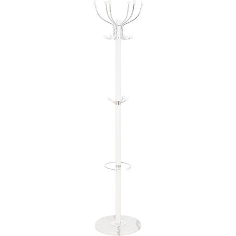 Perchero de metal con paraguero y 6 ganchos D 36X178h cm
