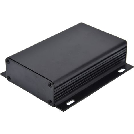 Boîtier électrique en alliage d'aluminium pour projet, coffret divisé 25 x 84 x 100 mm, plaque noire mate (1/5)