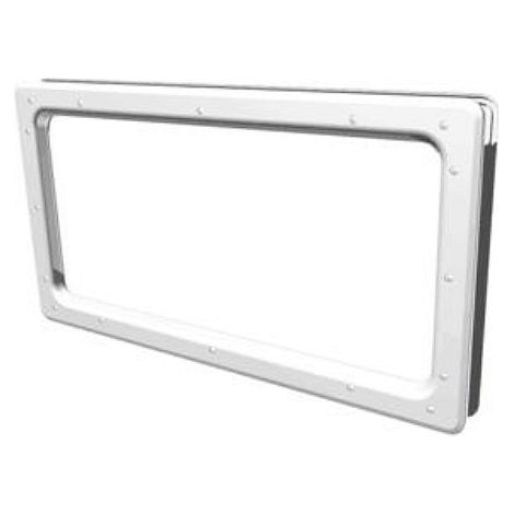 Hublot rectangulaire 304 x 609 mm pour panneau 40 mm – Vitrage 2mm PC collé – Application résidentielle et industrielle – Conforme EN 12600 – Doco (1/2)