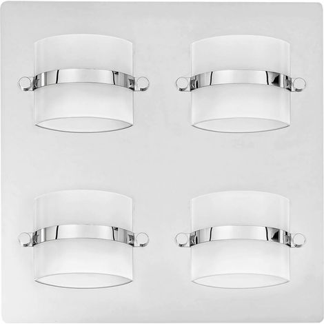 bagno lampada a LED Tony metallo plastica cromo / vetro opalino L: 7,5 centimetri B: 30 cm H: 30cm IP44 (1/5)