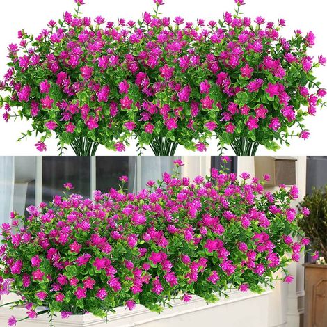 Fleurs Artificielles Extérieures - Plantes de Buis UV Résistantes - Décoration Jardin Intérieur Extérieur - Lot de 12 (1/5)