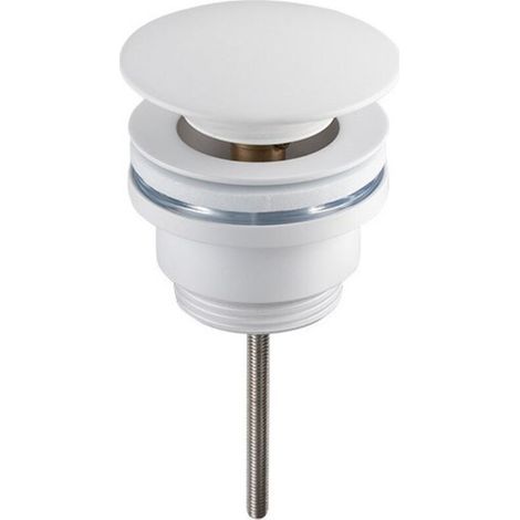 Blanc - Bonde de Lavabo avec Bouchon de Vidange Pop-up pour Lavabo Blanc en Céramique et Cuivre (1/3)
