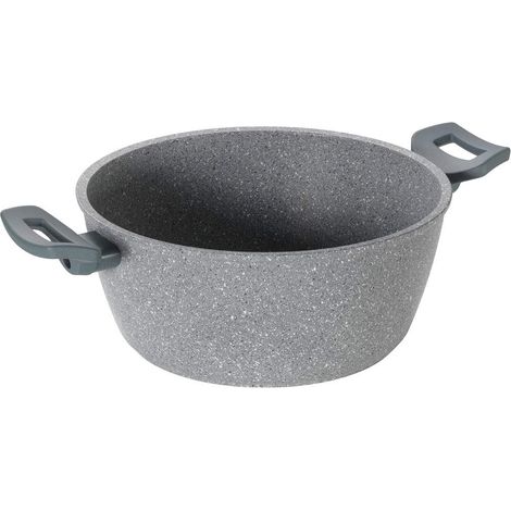 MOPITA ROCCIA VIVA Casseruola Antiaderente Ø 24 cm Padella per tutti i piani cottura (No Induzione), Rivestimento 5 strati Antigraffio, Manico Soft Touch (1/4)