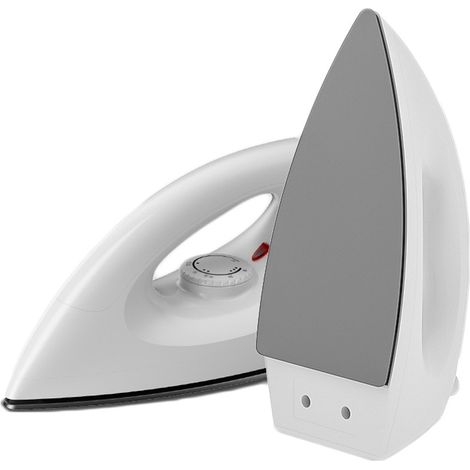 Reisebügeleisen, Antihaftbeschichtete Sohle, tragbar, 1200 W, weiß (1/5)