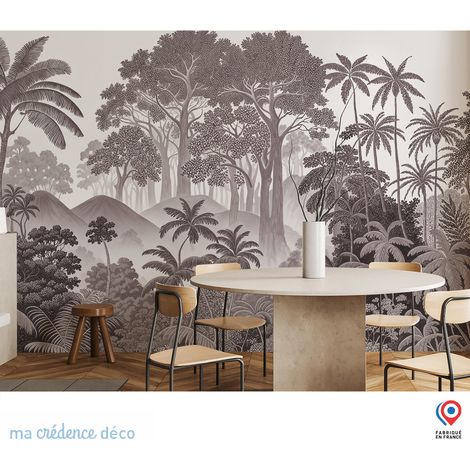 Papier peint : Dune, Arbres et mer, Sud ouest, Aquarelle 4 - Intissé - L.400 x H.280 cm - Marron clair (1/3)