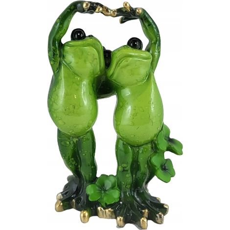 Figur von tanzenden, sich umarmenden Fröschen, 14 x 10 cm (1/5)