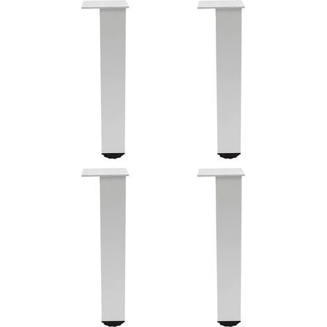 Adjustable aluminum furniture legs, set of 4, for furniture, sofas and tables, silver, 35 cm (adjustment range 350-368 mm) (1/5)