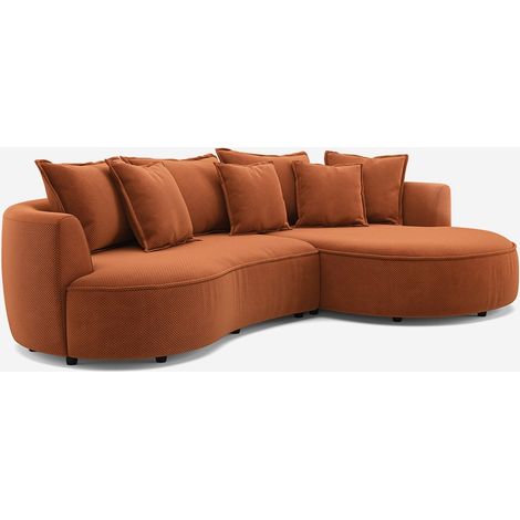 3-Sitzer Sofa Samt mit linker Ottomane Design Marmolada - Braun (1/5)