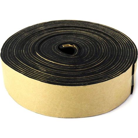 Matériau isolant pour tuyaux, ruban isolant en mousse imperméable adapté aux tuyaux chauds et froids, caoutchouc-plastique coton/épaisseur : 10 mm largeur : 50 mm environ 7 mètres de long (1/5)