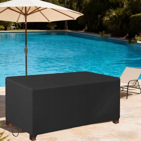 Housse Table de Jardin 210 x 100 x 75cm/Longueur x Largeur x Hauteur Bâche Table Jardin Imperméable et au Vent Anti-UV 420D Tissu Oxford,Protection du Mobilier de Piscine Carré/Rectangulaire (1/5)