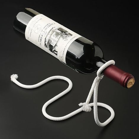Weinregal für Zuhause, Rotweinregal mit Glasgitter, Seilkette, kreativem Stil, modischem, mehrfarbigem Weinschrank, optionaler Dekoration für Zuhause (1/5)
