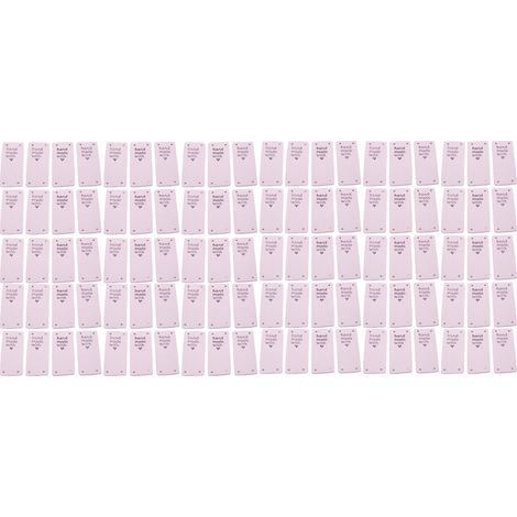 100Pcs Handmade Labels Microfiber Durable Clear Printing Smooth Convenient Sewing Tags01 (1/5)