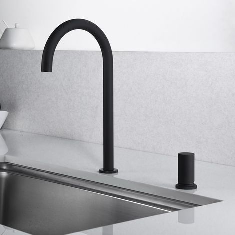 Imex -  Grifo Monomando de Cocina Alto Negro Serie  Manacor