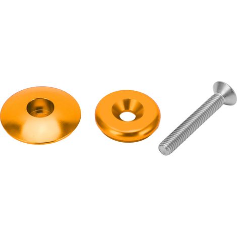 Capuchon supérieur de potence de direction de vélo en alliage d'aluminium pour VTT, avec vis, couleur or (1/5)