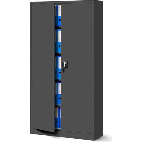 Armoire en métal verrouillable JAN, 900 x 1850 x 400 mm, anthracite