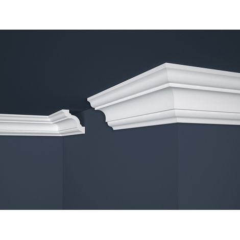 Decoon – Lot de 30 corniches de plafond décoratives en polystyrène – Longueur 200 cm – Largeur 8 cm – Épaisseur 8 cm – Finition peinte recommandée (1/4)