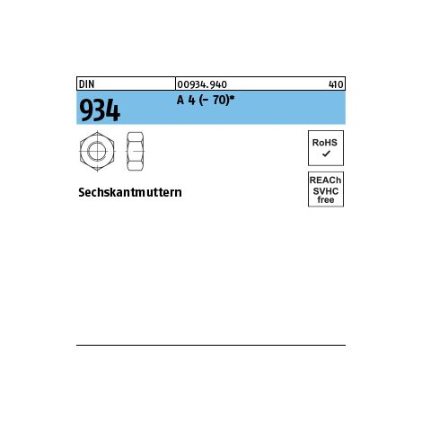 Reyher DIN 934 A 4 -70 M 24 A 4 (10) (1/2)
