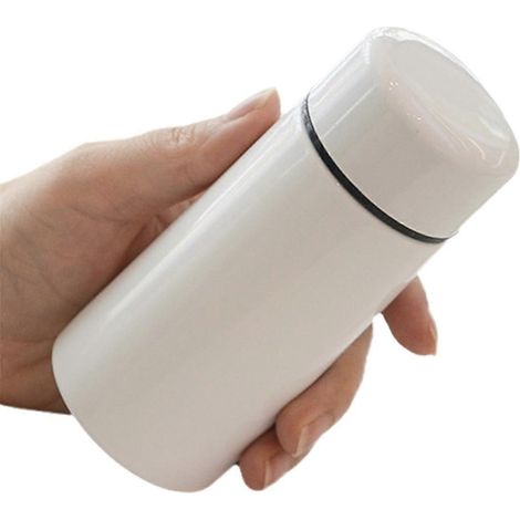 Gobelet isotherme de poche en acier inoxydable blanc pour étudiants et enfants (1/5)