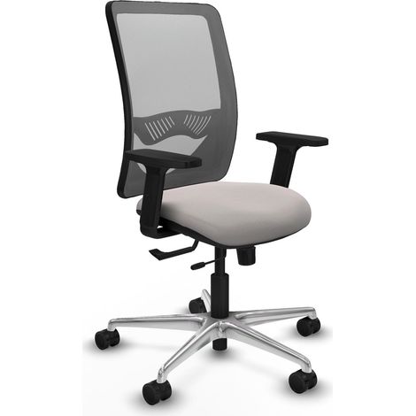 Silla de oficina piqueras y crespo Zulema cuero sintético gris (1/2)