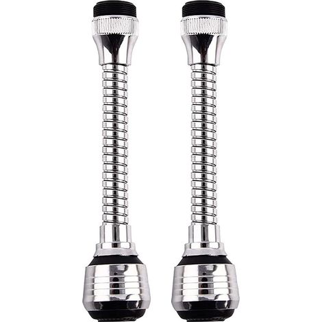 2 Pièces Rallonge Robinet, Flexible Économiseur d'Eau, Prolongateur Aérateur Filtre pour Évier Cuisine Salle de Bains Douchette (1/5)