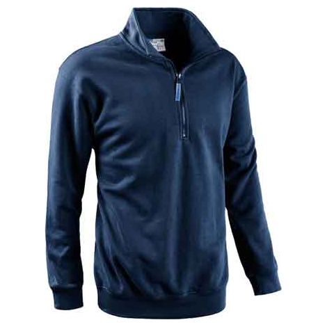 FELPA CON ZIP CORTA BLU Tg. XL