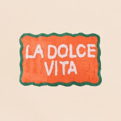Tapis de bain Dolce Vita en coton orange, vert 50x80cm (1/5)